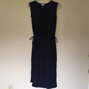 GAP navy blue slvless cotton/linen dress Sz XS